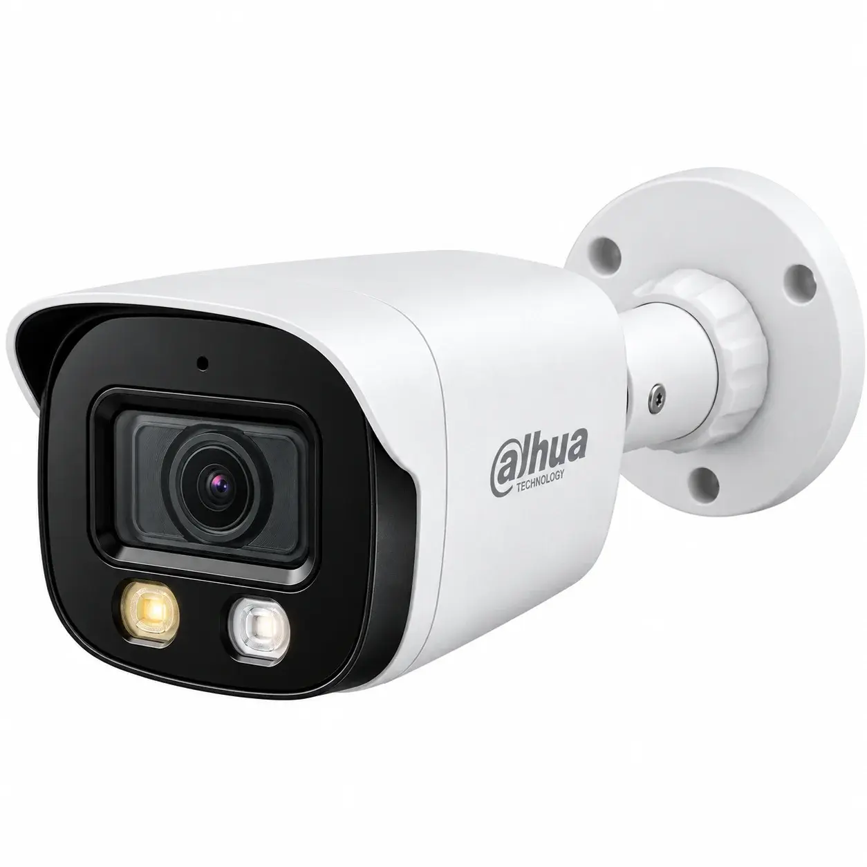 Dahua bullet camera with one warm-light LED and one white illuminator